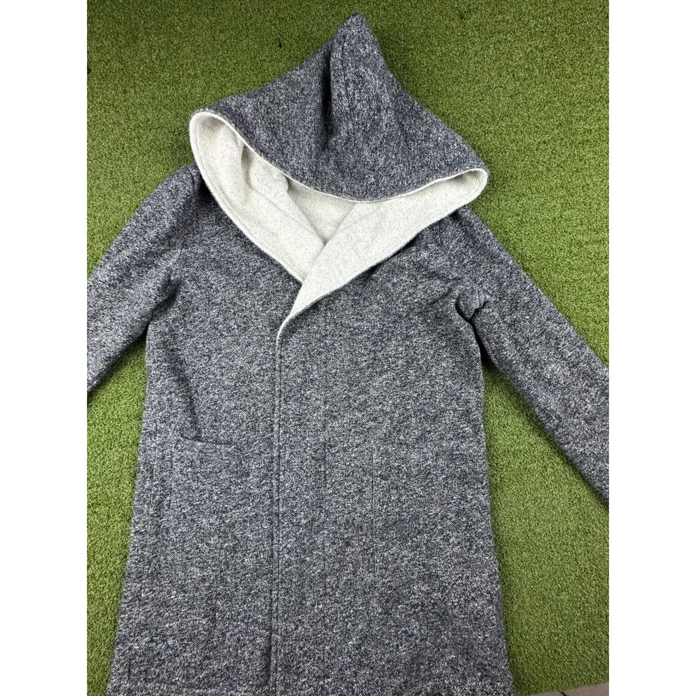 Forever 21 Exclusive Gray Salt and‎ Pepper Marled Open Front Hooded Cardigan L